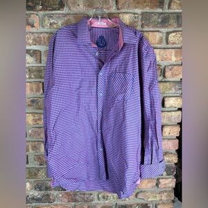 Bugatchi Checkered Plaid Athletic Fit Cotton Shirt